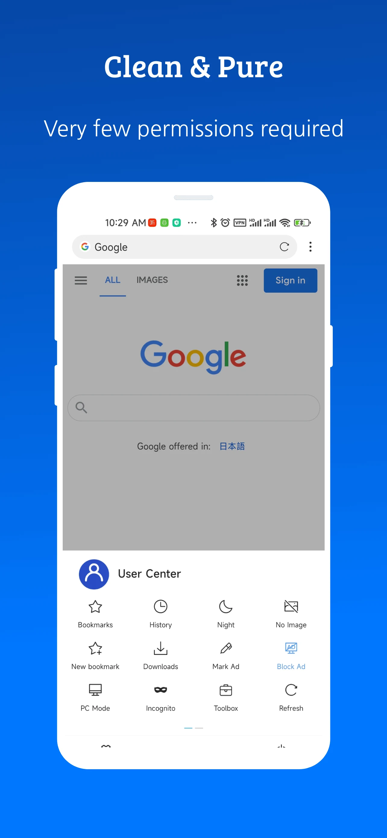 X Browser -Light & Super fast screenshot